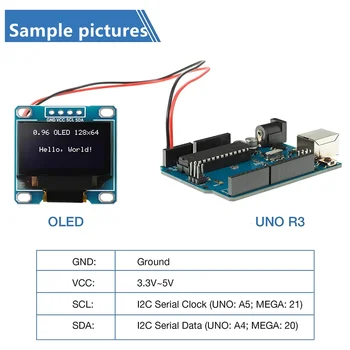 Original 0.96 inch oled IIC Serial Alb Display OLED Modul 128X64 I2C SSD1306 12864 Ecran LCD de Bord Pentru Arduino