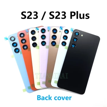 Pentru SAMSUNG Galaxy S23 SM-S911 S911B S23+ Plus S916 S916B Spate Capac Baterie Usa din Spate de Locuințe Caz de Sticlă Coajă Autocolant Adeziv