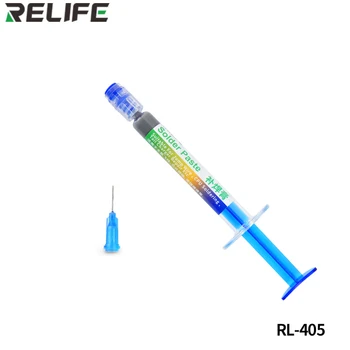 RELIFE RL-405 Flux de Lipire Lipire la Temperatură Scăzută CPU Chips-uri fără Plumb Pasta de Ac Tubul de Lipire pentru Placa de baza Jumper Reparații