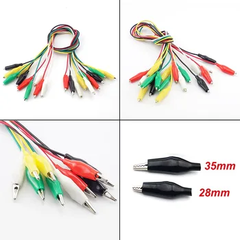 10buc Aligator Clip Cablu de Colorat Electronice DIY Dublu-cap Testa Conexiunea Cablului de Alimentare Accesorii pentru Linii Electrice B4