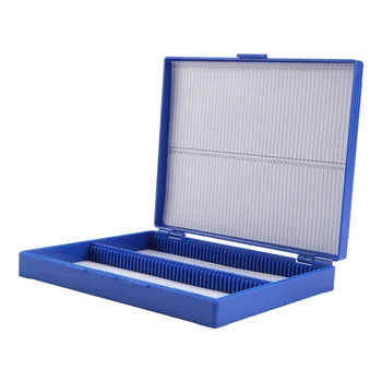Albastru Regal Din Plastic Dreptunghi Deține 100 Microslide Slide Microscop Cutie