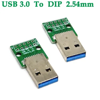 1buc Date de Test Placa USB 3.0 USB Masculin O transmisie HD Conector de Interfață pentru a 2.54 mm DIP PCB Convertor Adaptor Breakout Bord