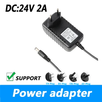 Unghii Lampa de fototerapie Mașină de cablul de Alimentare Conectați cablul DC 24V 2A Lampă de Căldură Adaptor incarcator Priza UK AU Adaptor de la Mufa 5.5*2.1 MM