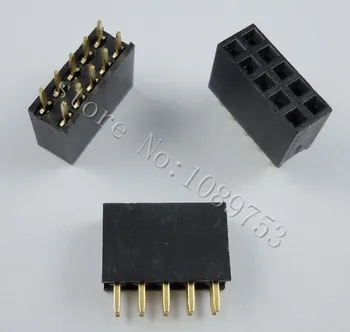 100buc 2x5 Pini 2.54 mm, Rând Dublu Feminin Pin Header 10P PCB Conector Soclu