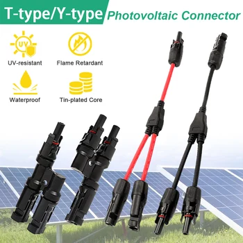 Fotovoltaice Conector T/Y De Tip Paralel, Serie Sistem De Panouri Solare Conector Impermeabil Ramură De Celule Solare Conexiune Plug