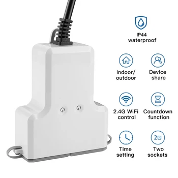 Dual WIFI pentru o creștere Inteligentă Priză Impermeabil IP44 de Exterior pentru Smart Plug Puncte de vânzare la Distanță Dropshipping