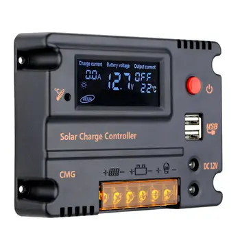 Controler Solar MPPT 20A 12V PV Panou Solar Încărcător de Baterie Regulator Display LCD